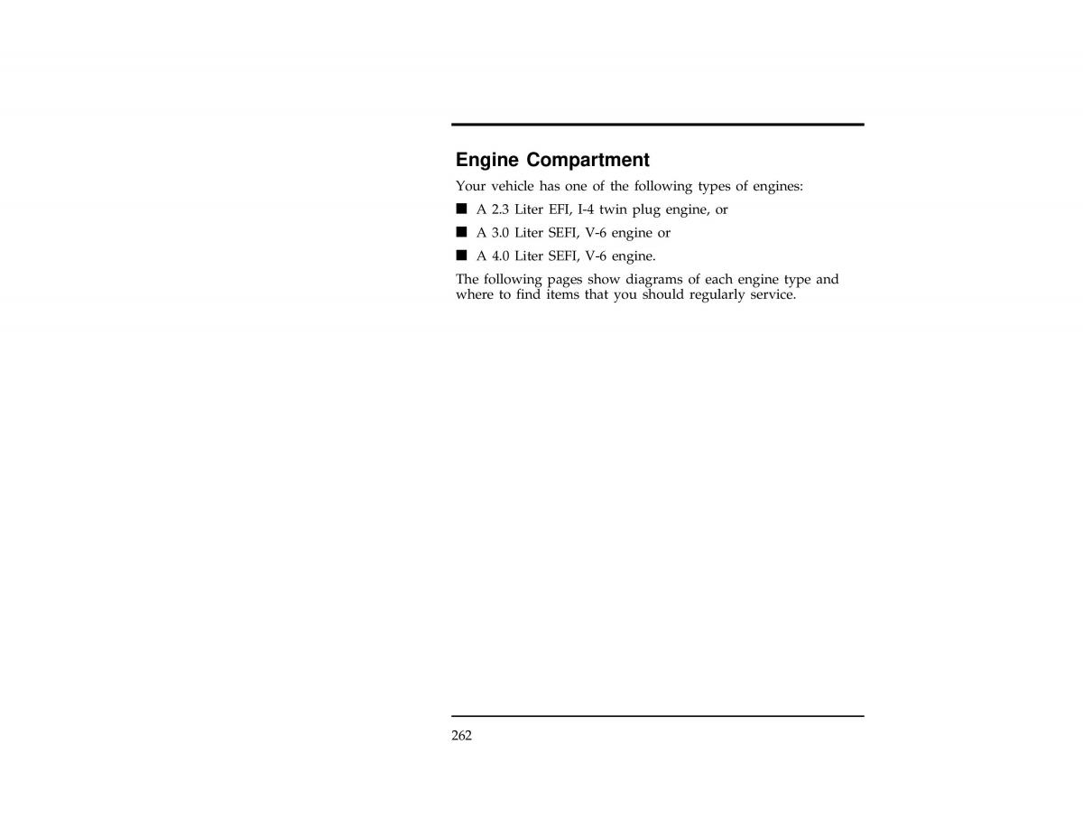 Ford Ranger owners manual / page 261