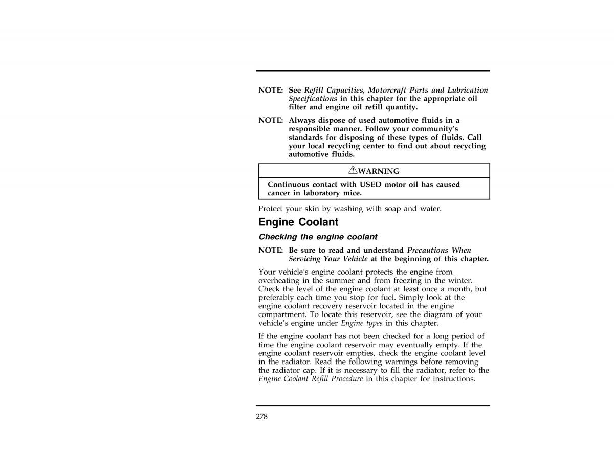 Ford Ranger owners manual / page 277