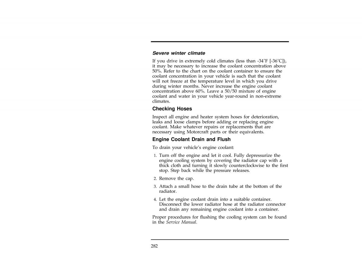 Ford Ranger owners manual / page 281