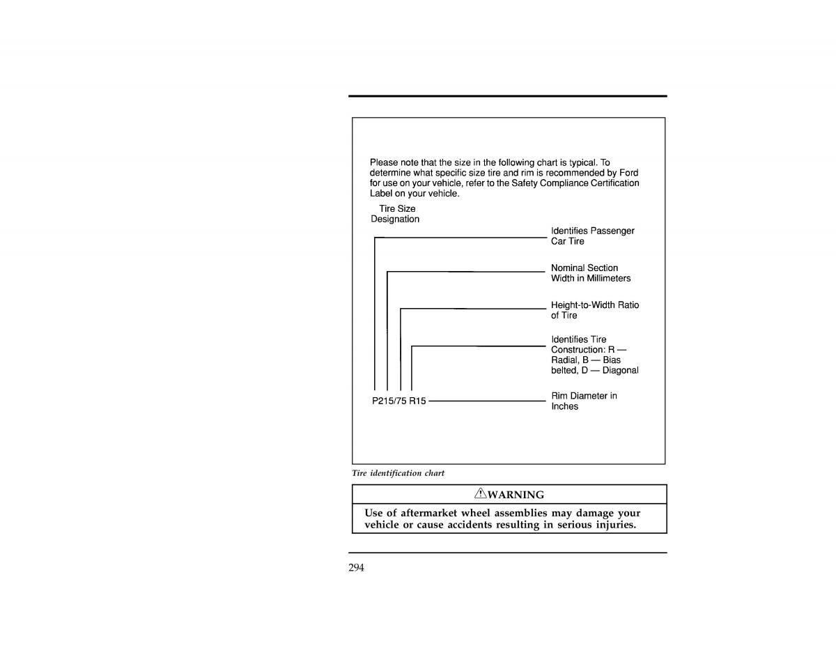 Ford Ranger owners manual / page 293