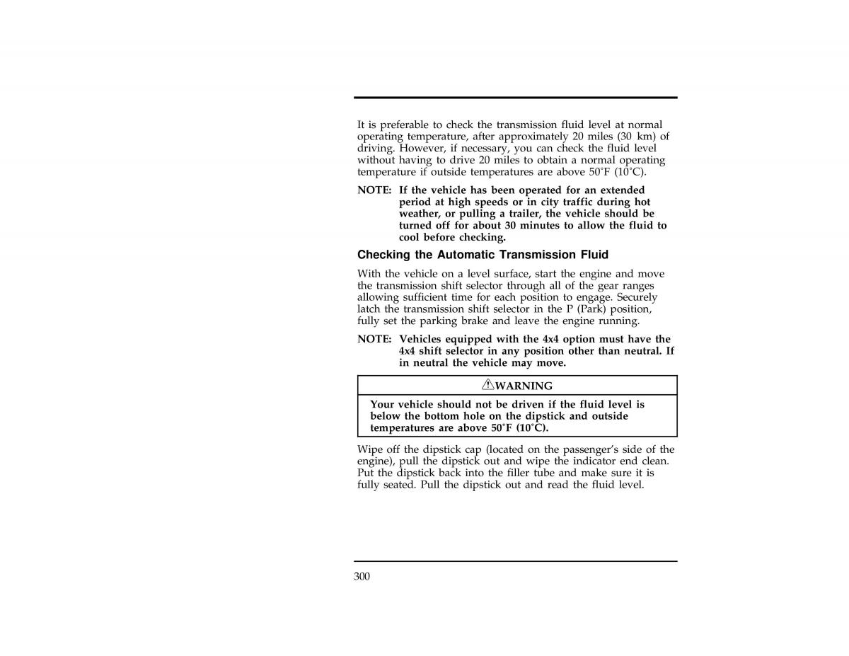 Ford Ranger owners manual / page 299