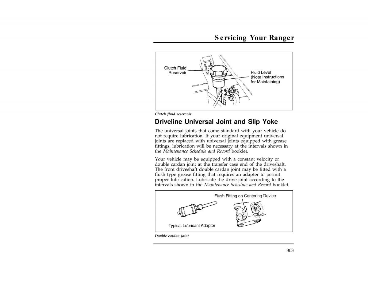 Ford Ranger owners manual / page 302