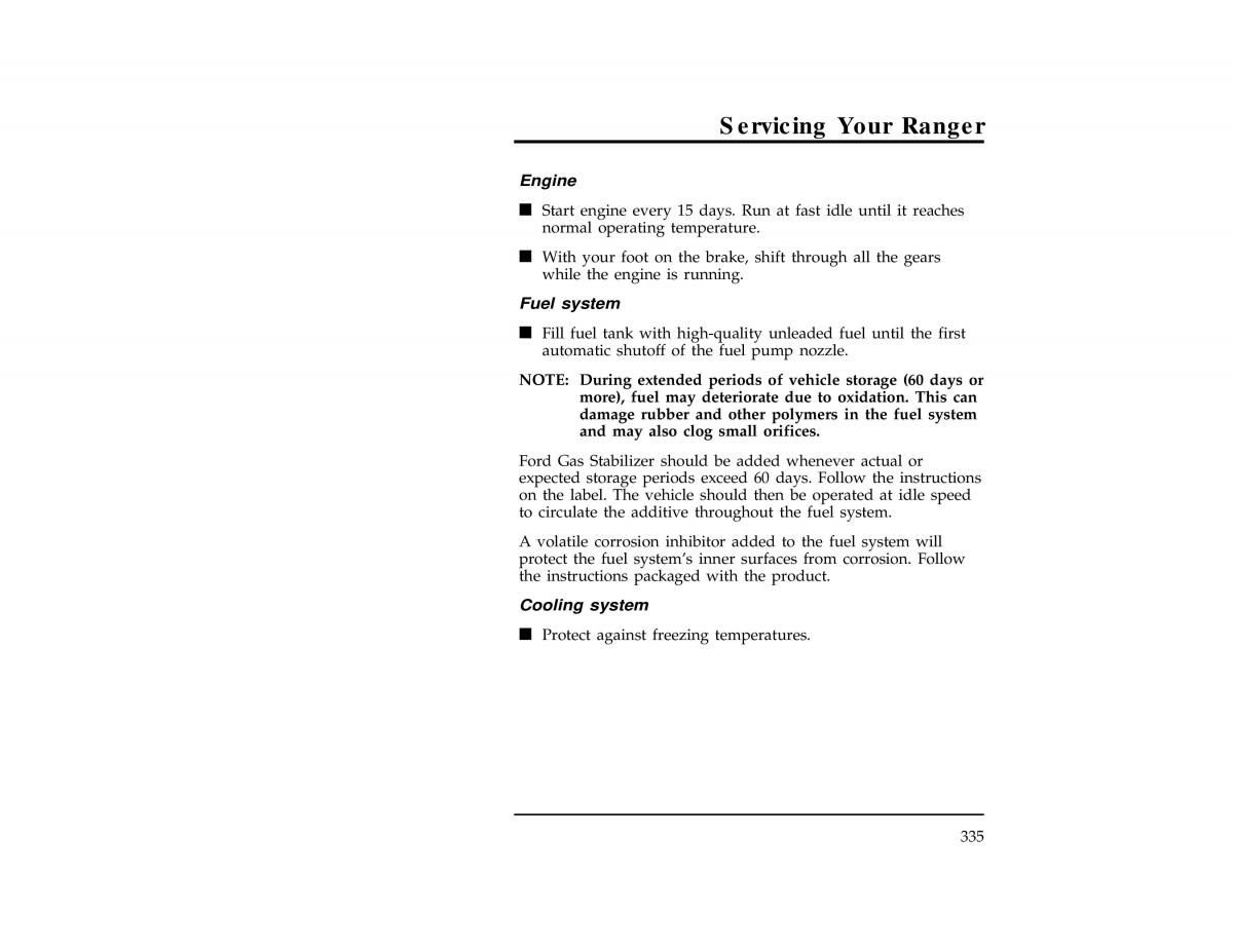 Ford Ranger owners manual / page 334