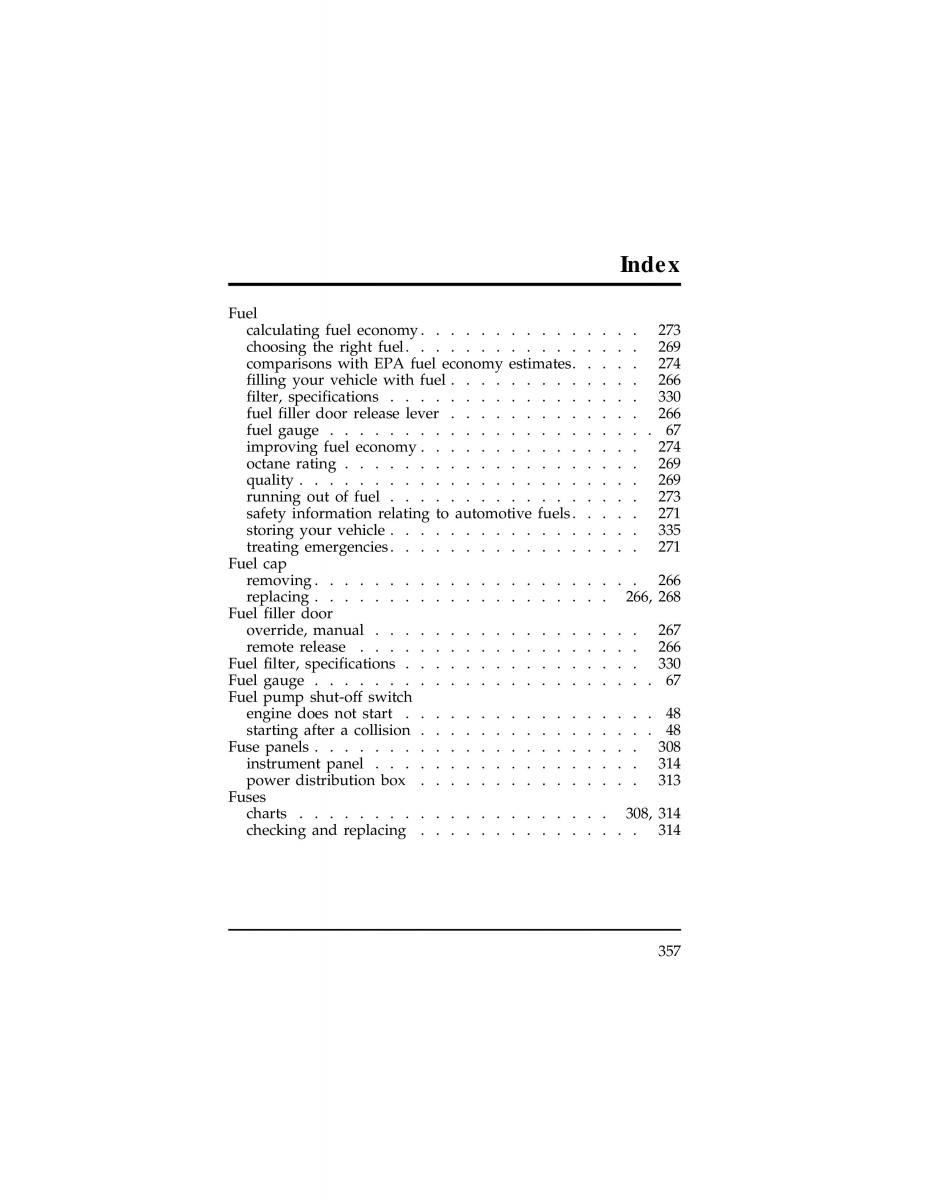 Ford Ranger owners manual / page 355