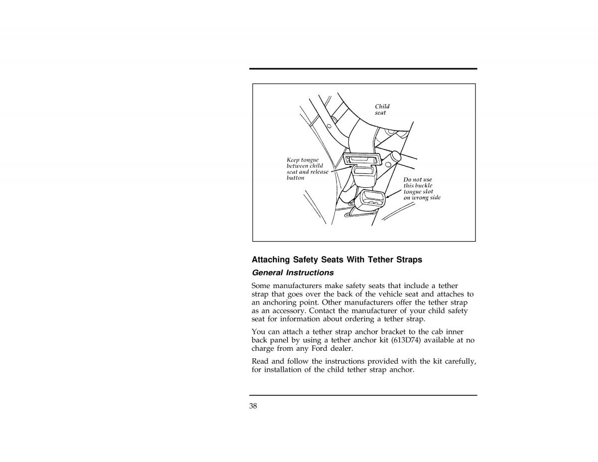 Ford Ranger owners manual / page 40