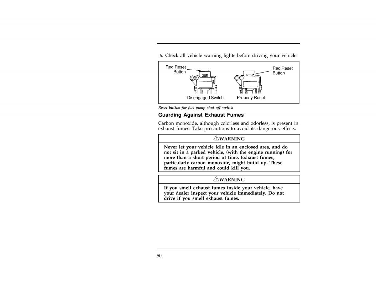 Ford Ranger owners manual / page 52