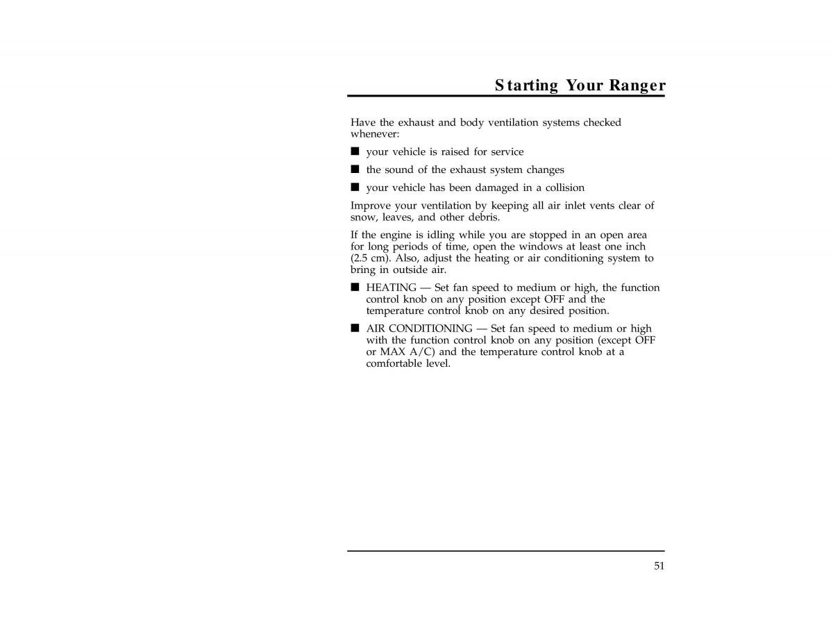 Ford Ranger owners manual / page 53