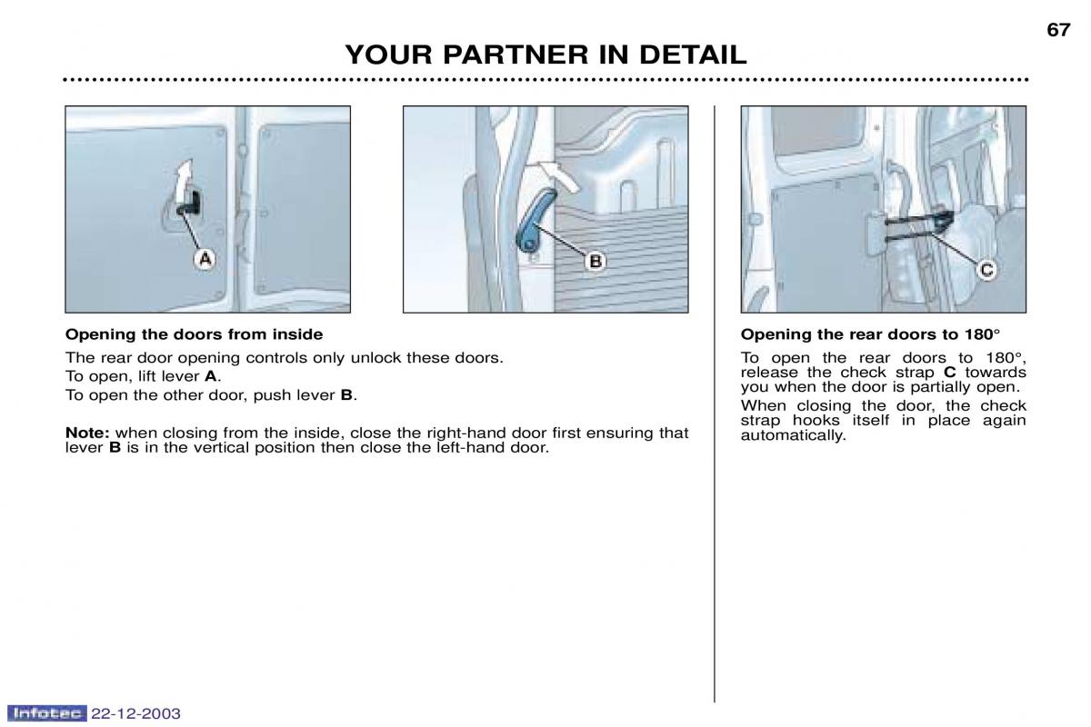 Peugeot Partner I 1 owners manual / page 56