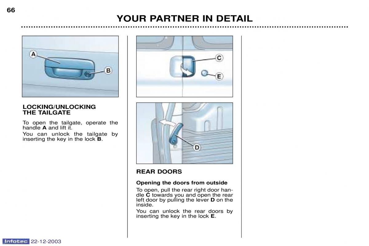 Peugeot Partner I 1 owners manual / page 57