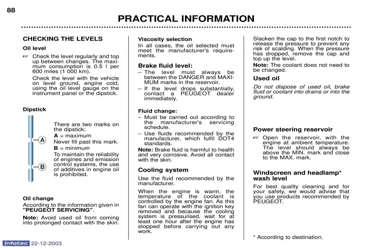 Peugeot Partner I 1 owners manual / page 72