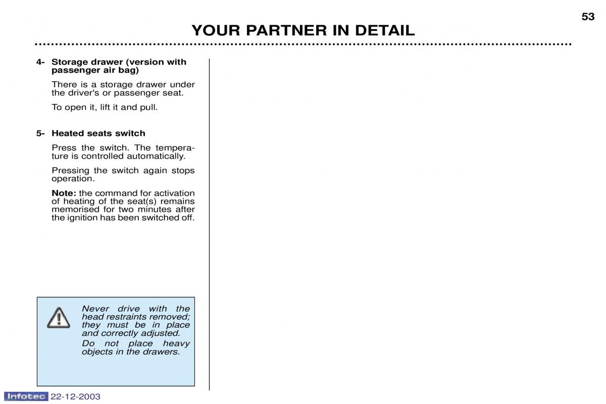 Peugeot Partner I 1 owners manual / page 39