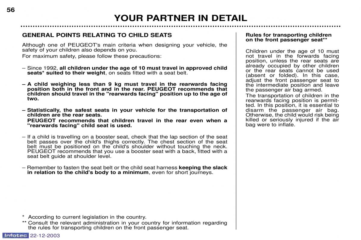 Peugeot Partner I 1 owners manual / page 42