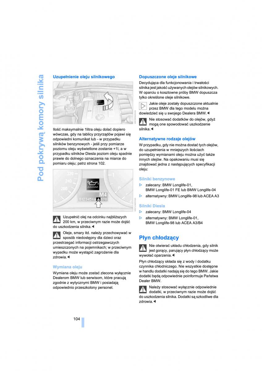 BMW 3 E91 instrukcja obslugi / page 106