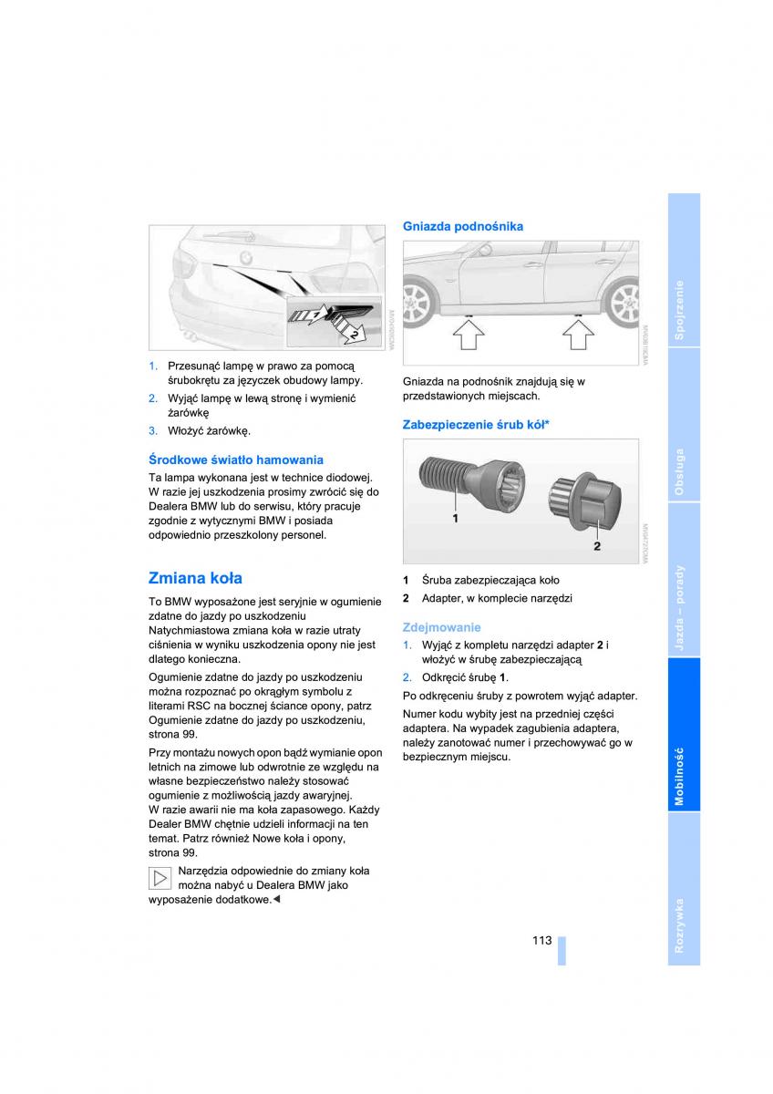 BMW 3 E91 instrukcja obslugi / page 115