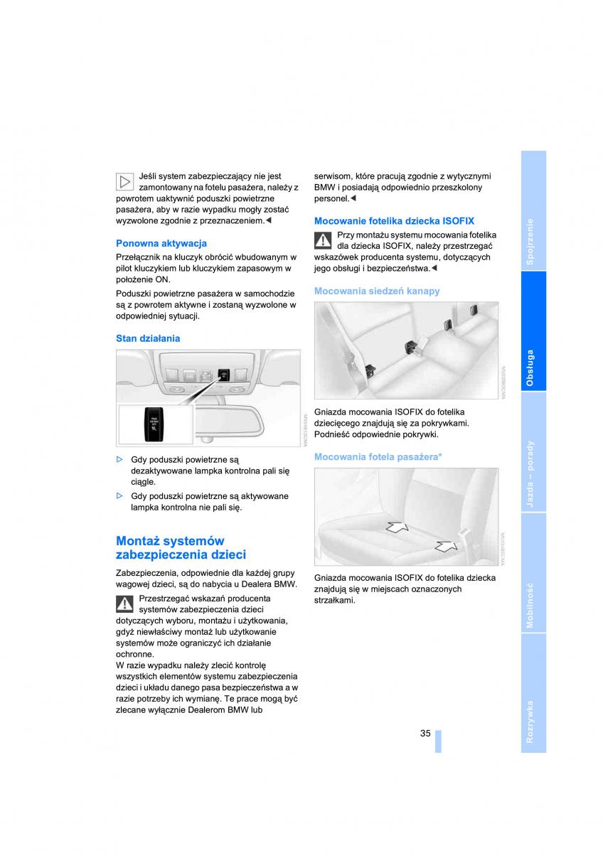 BMW 3 E91 instrukcja obslugi / page 37