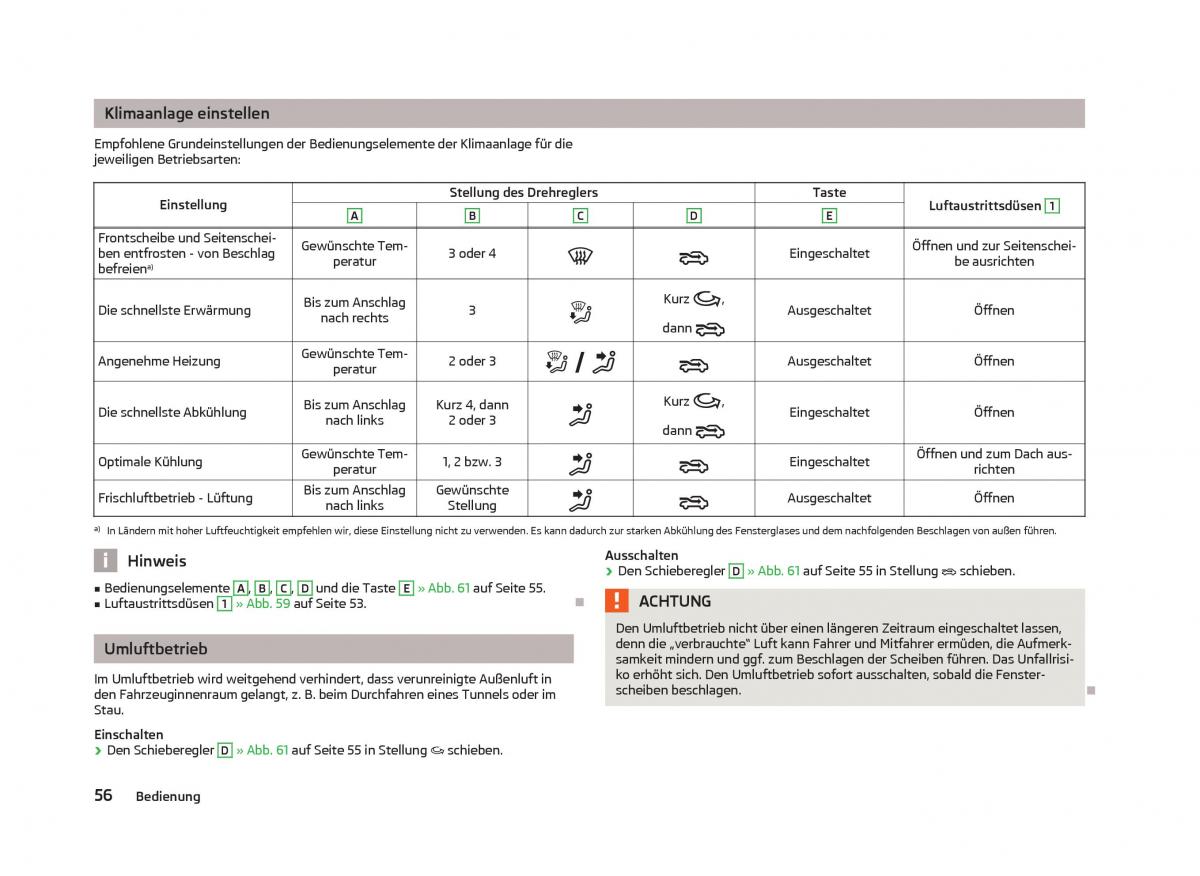 Skoda Citigo Handbuch / page 58