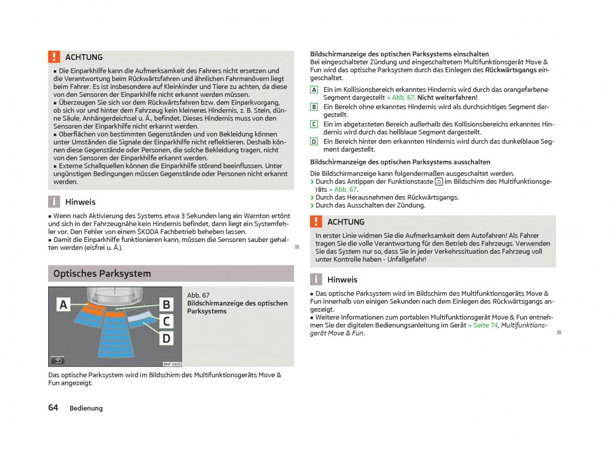 Skoda Citigo Handbuch / page 66