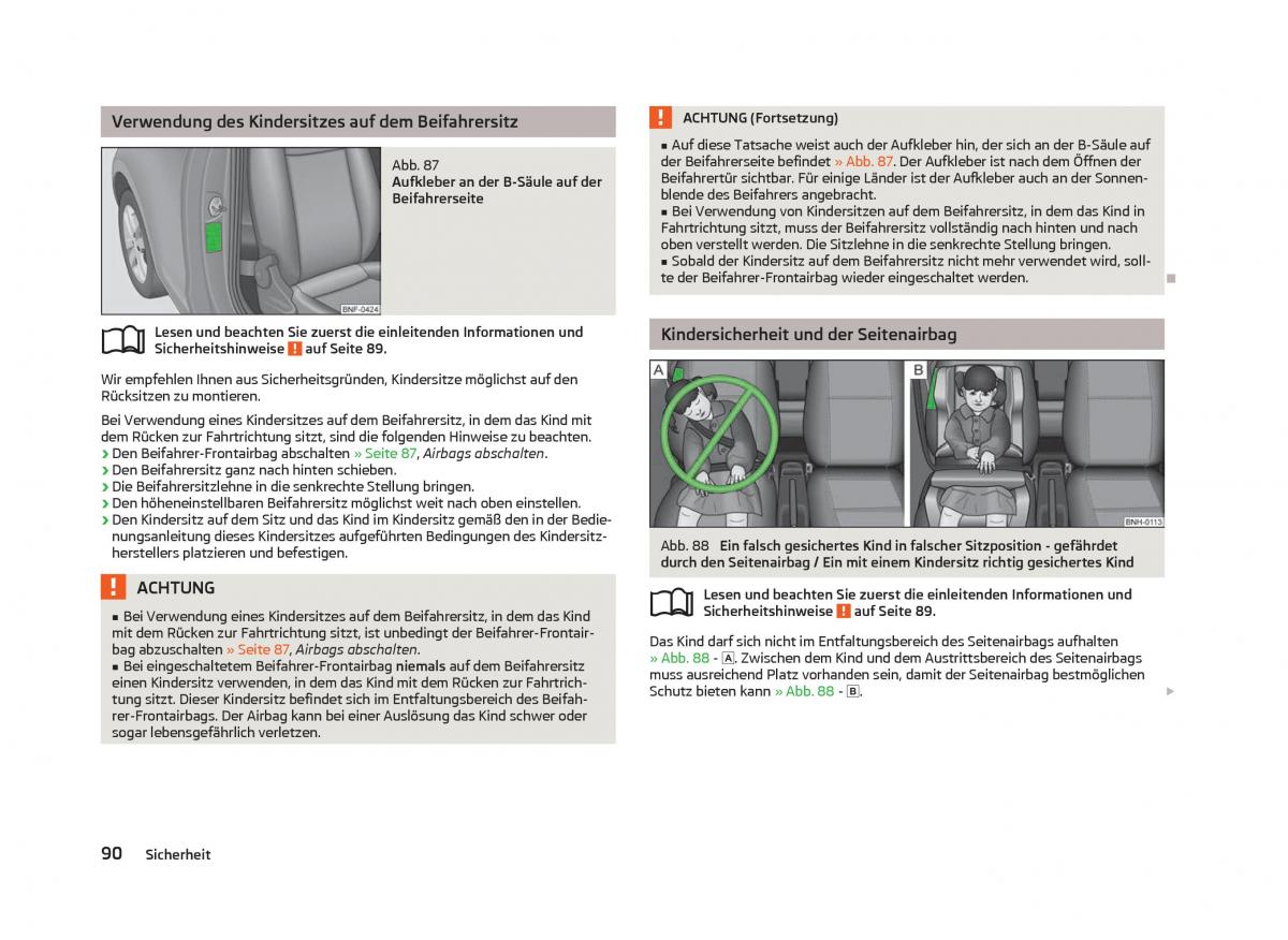 Skoda Citigo Handbuch / page 92