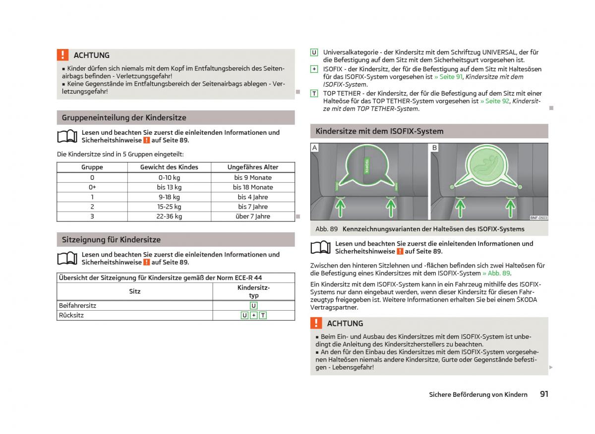 Skoda Citigo Handbuch / page 93