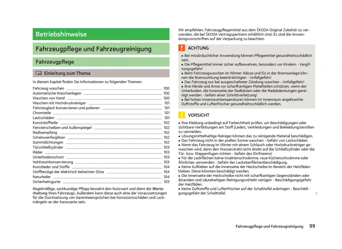 Skoda Citigo Handbuch / page 101