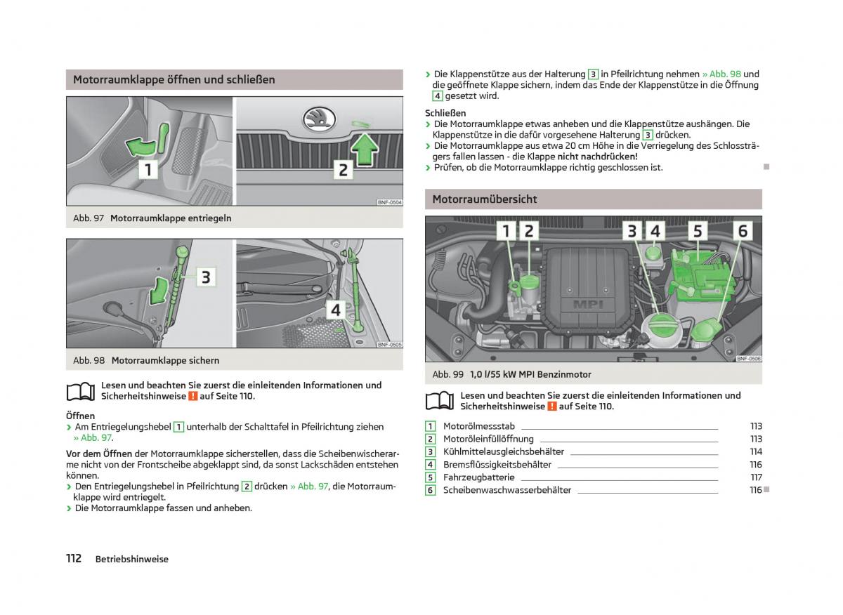 Skoda Citigo Handbuch / page 114