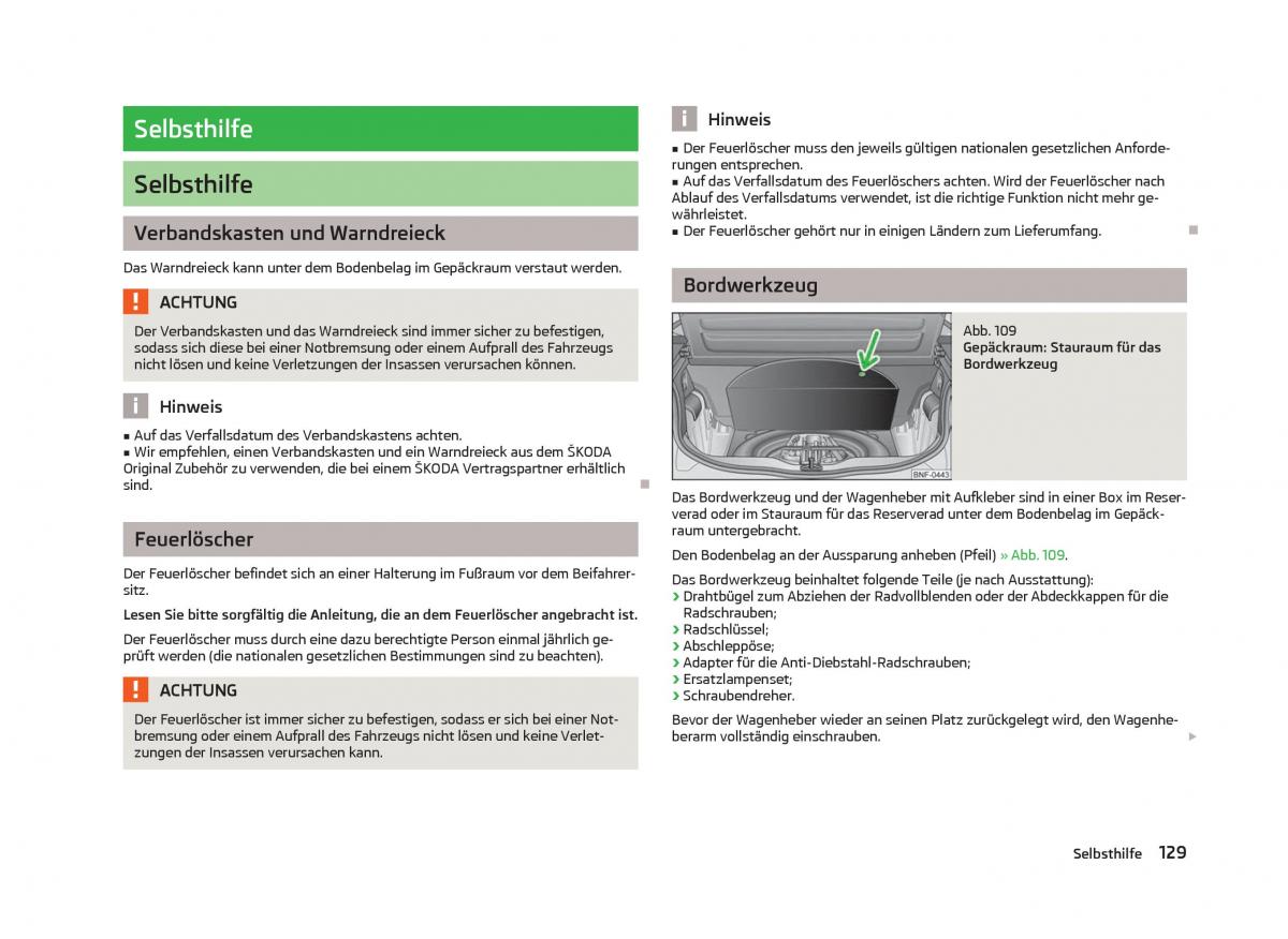 Skoda Citigo Handbuch / page 131