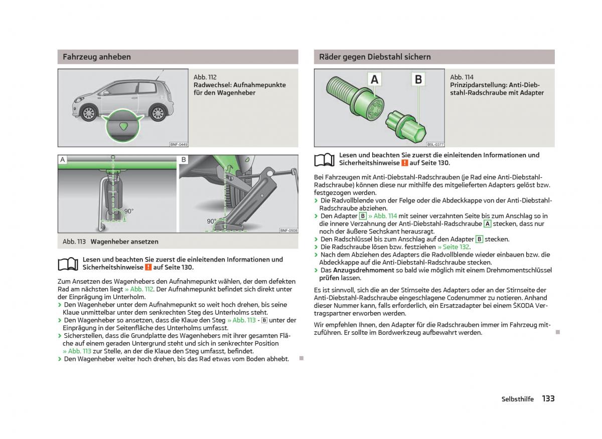 Skoda Citigo Handbuch / page 135