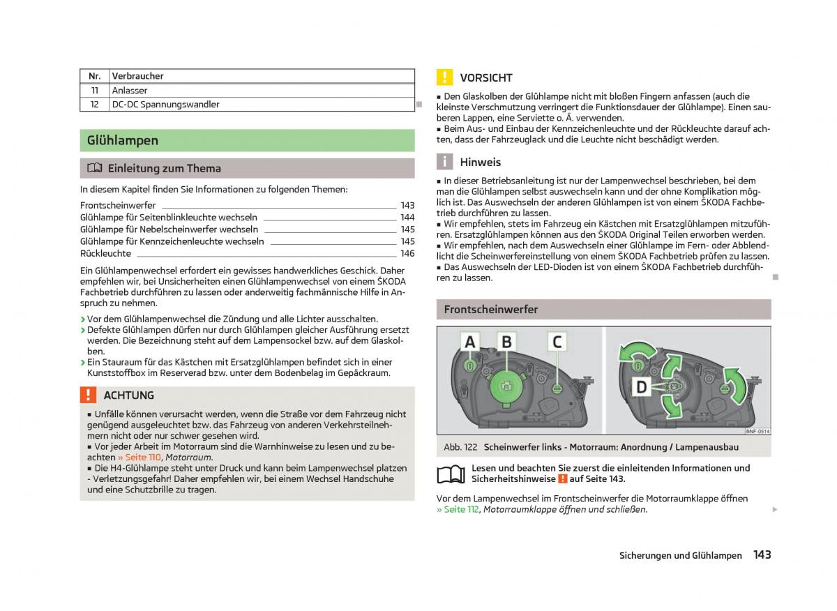 Skoda Citigo Handbuch / page 145