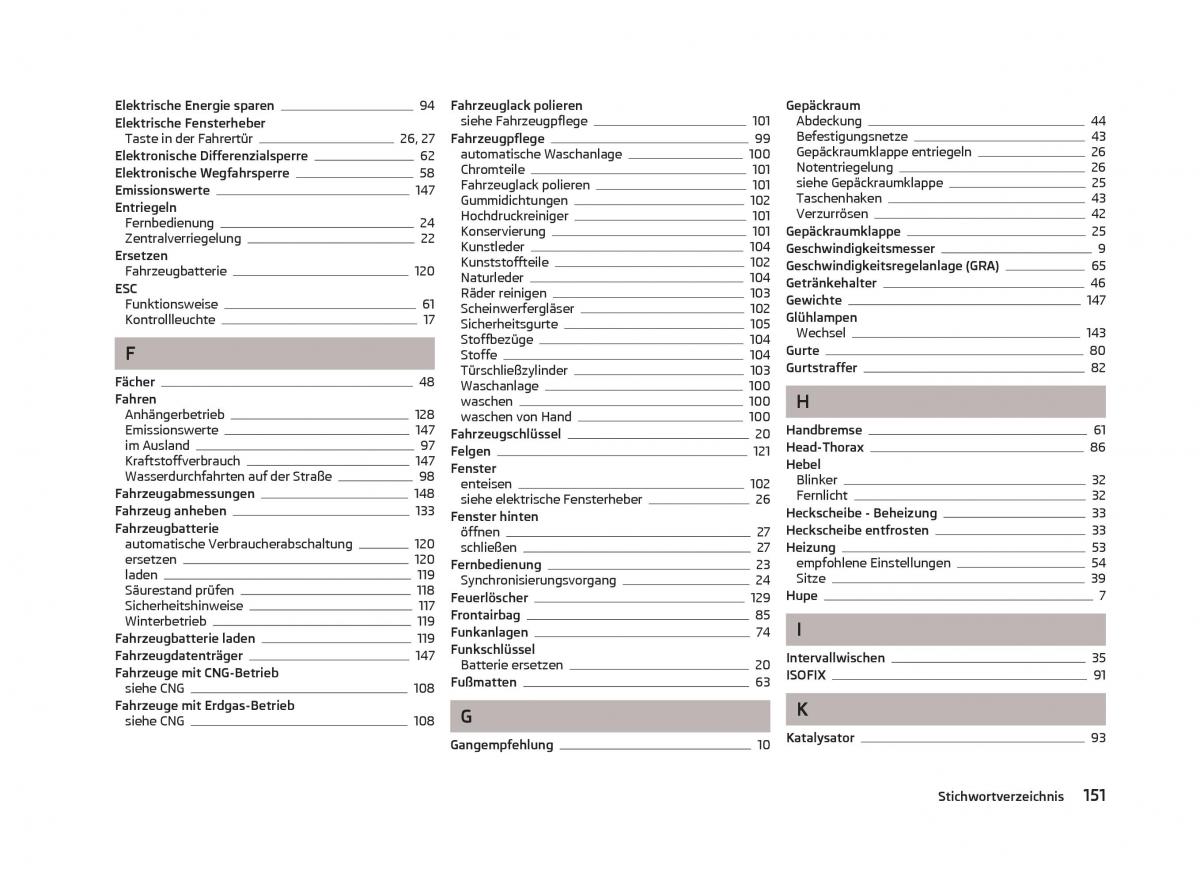 Skoda Citigo Handbuch / page 153