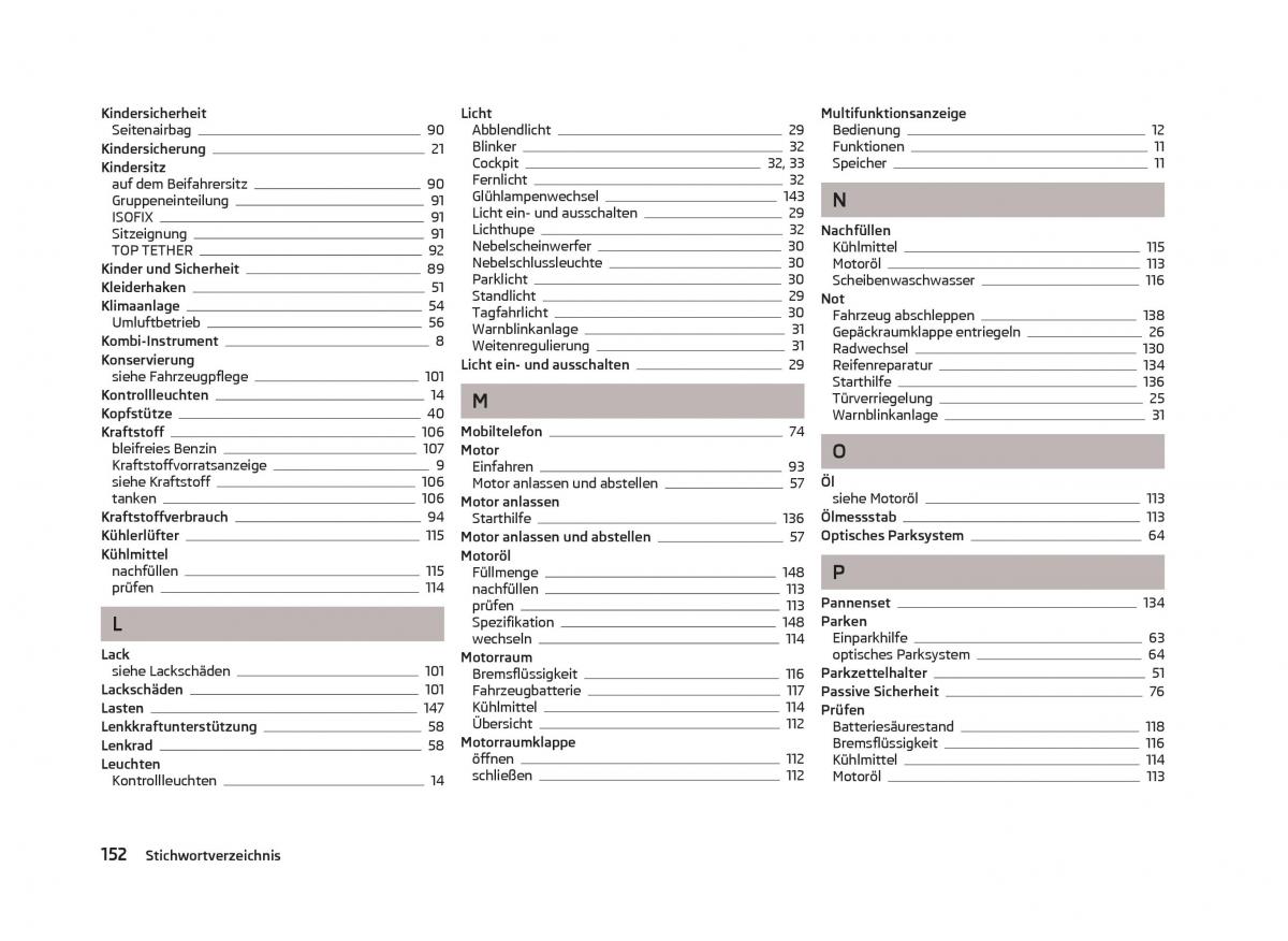 Skoda Citigo Handbuch / page 154