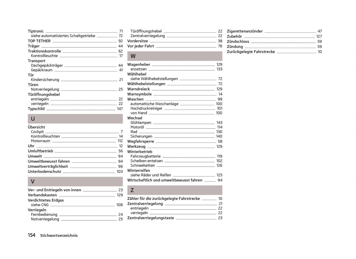 Skoda Citigo Handbuch / page 156