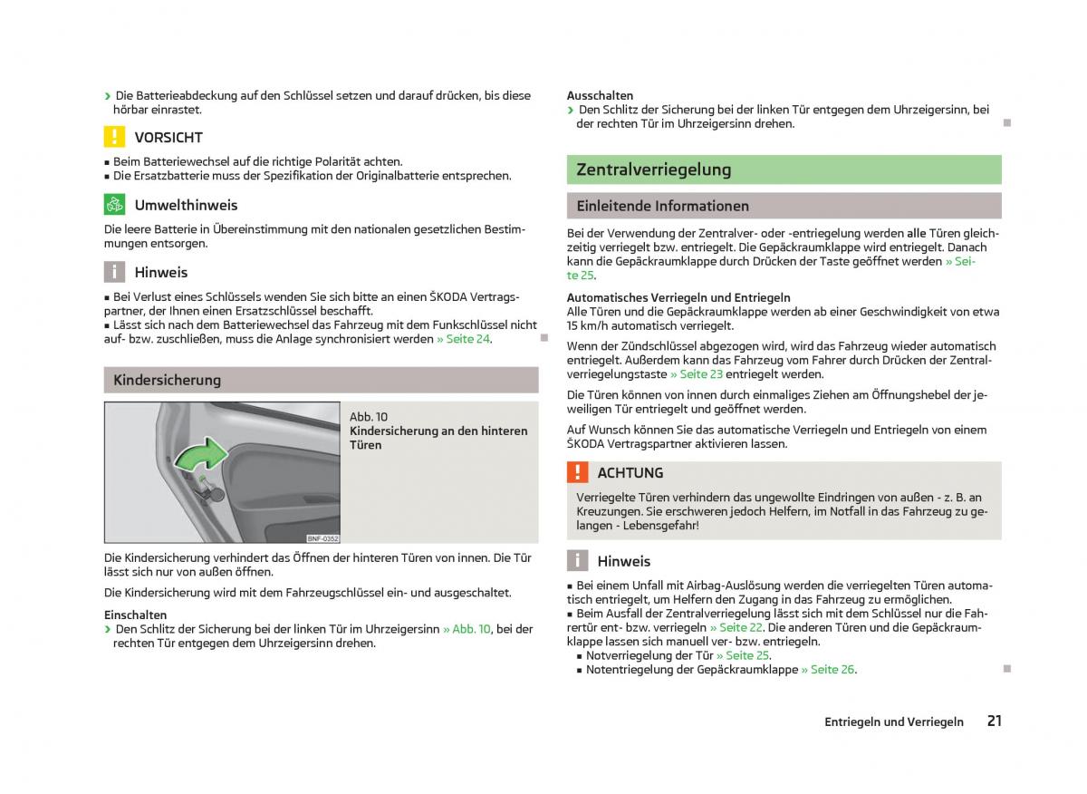 Skoda Citigo Handbuch / page 23