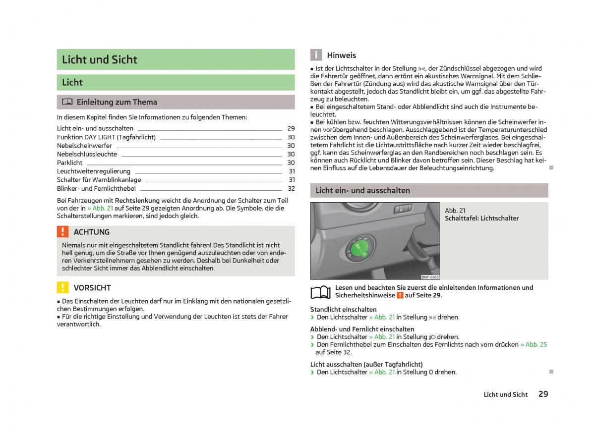 Skoda Citigo Handbuch / page 31