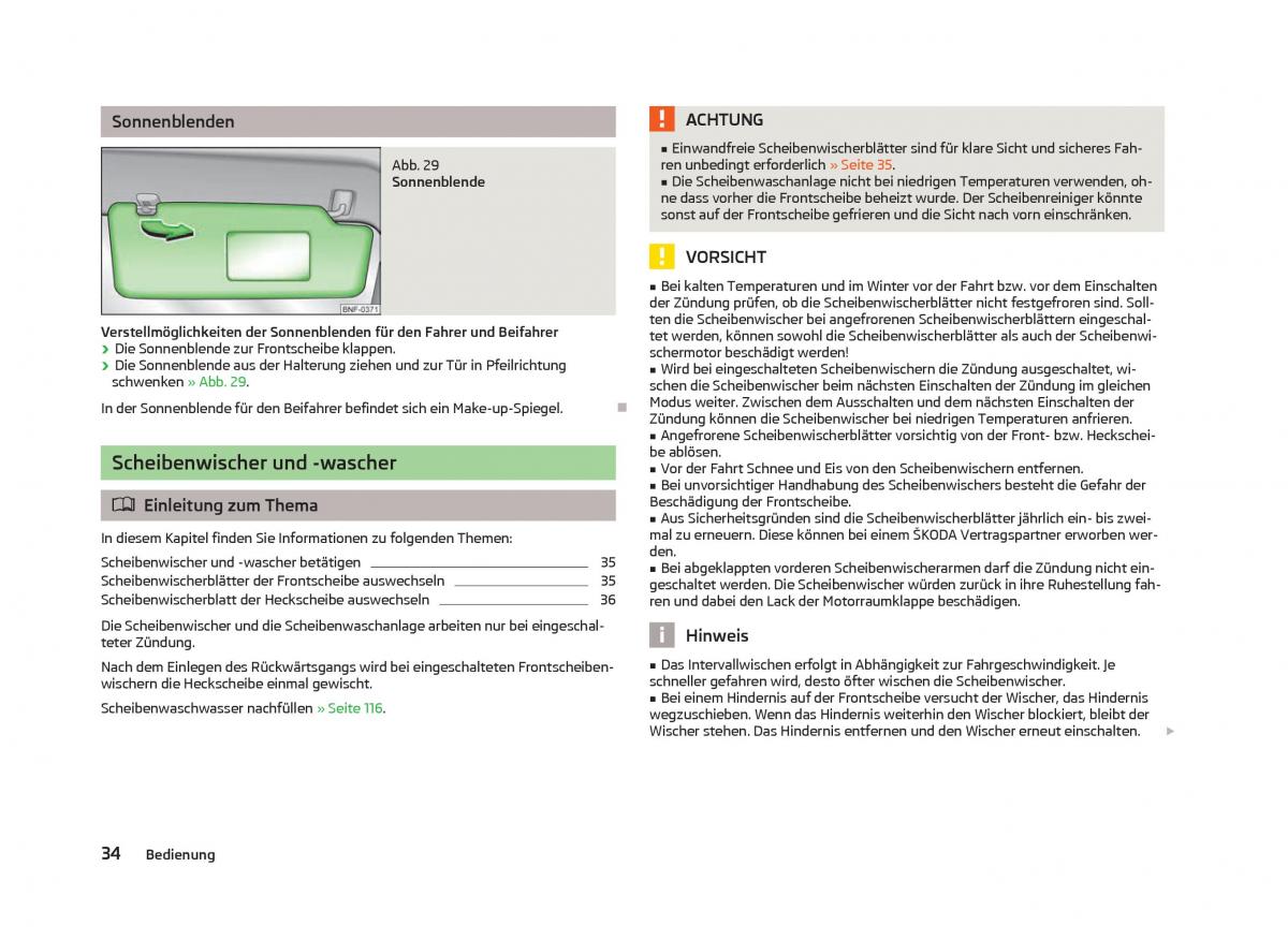 Skoda Citigo Handbuch / page 36