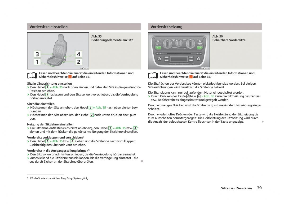 Skoda Citigo Handbuch / page 41