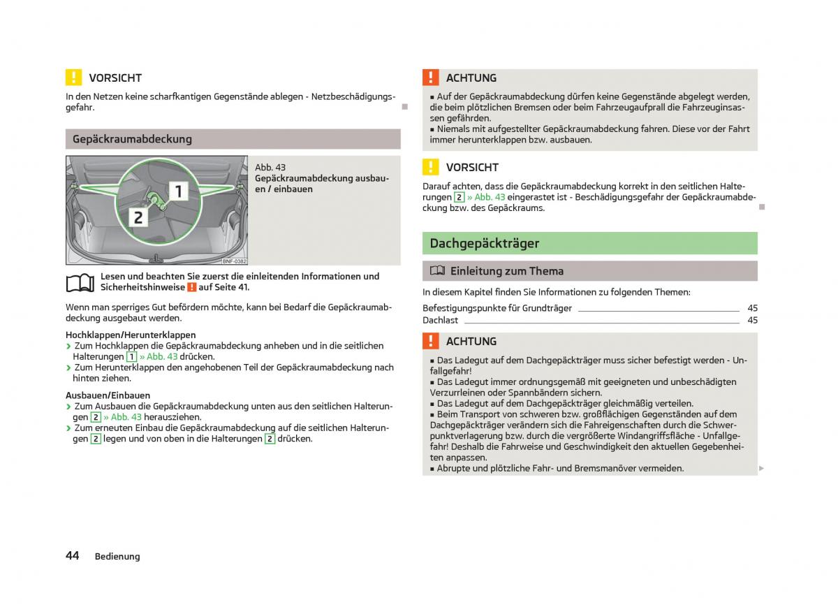 Skoda Citigo Handbuch / page 46