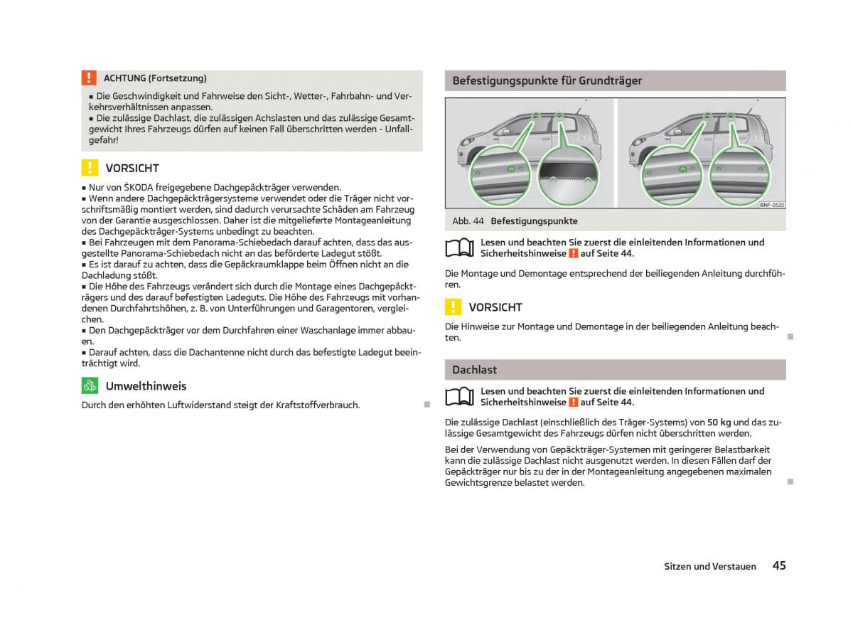 Skoda Citigo Handbuch / page 47