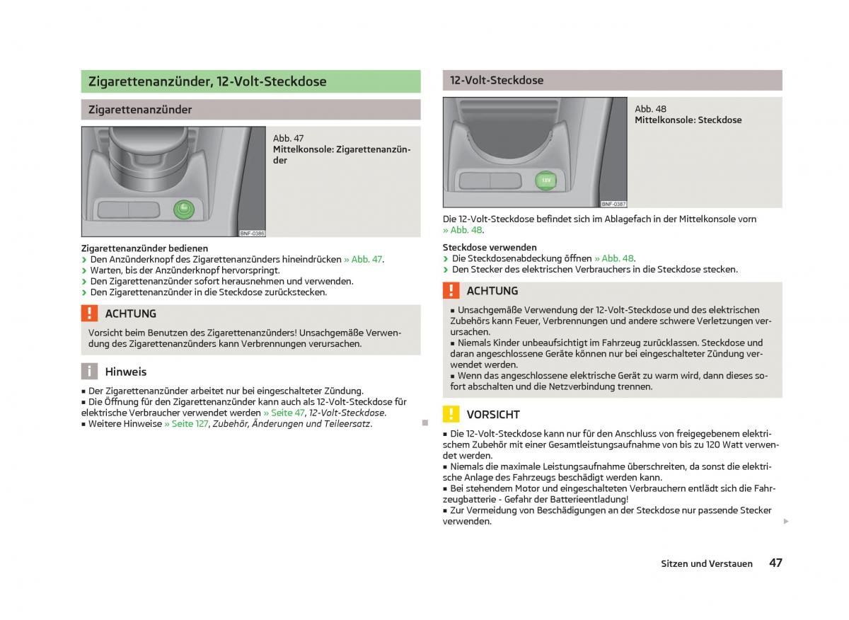 Skoda Citigo Handbuch / page 49