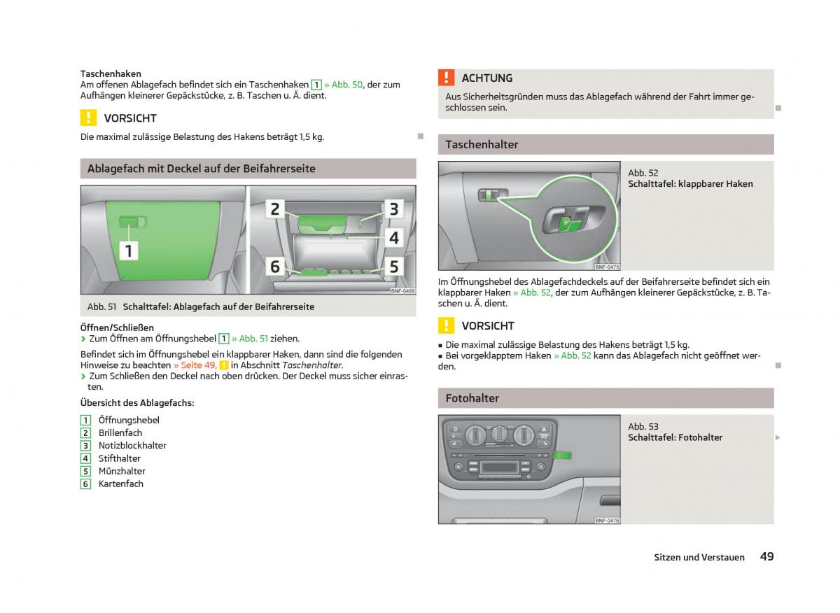 Skoda Citigo Handbuch / page 51