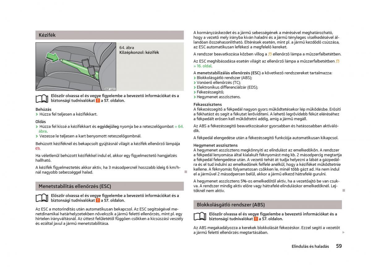 Skoda Citigo Kezelesi utmutato / page 61