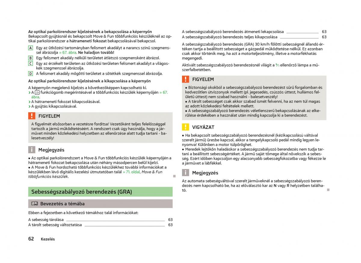 Skoda Citigo Kezelesi utmutato / page 64