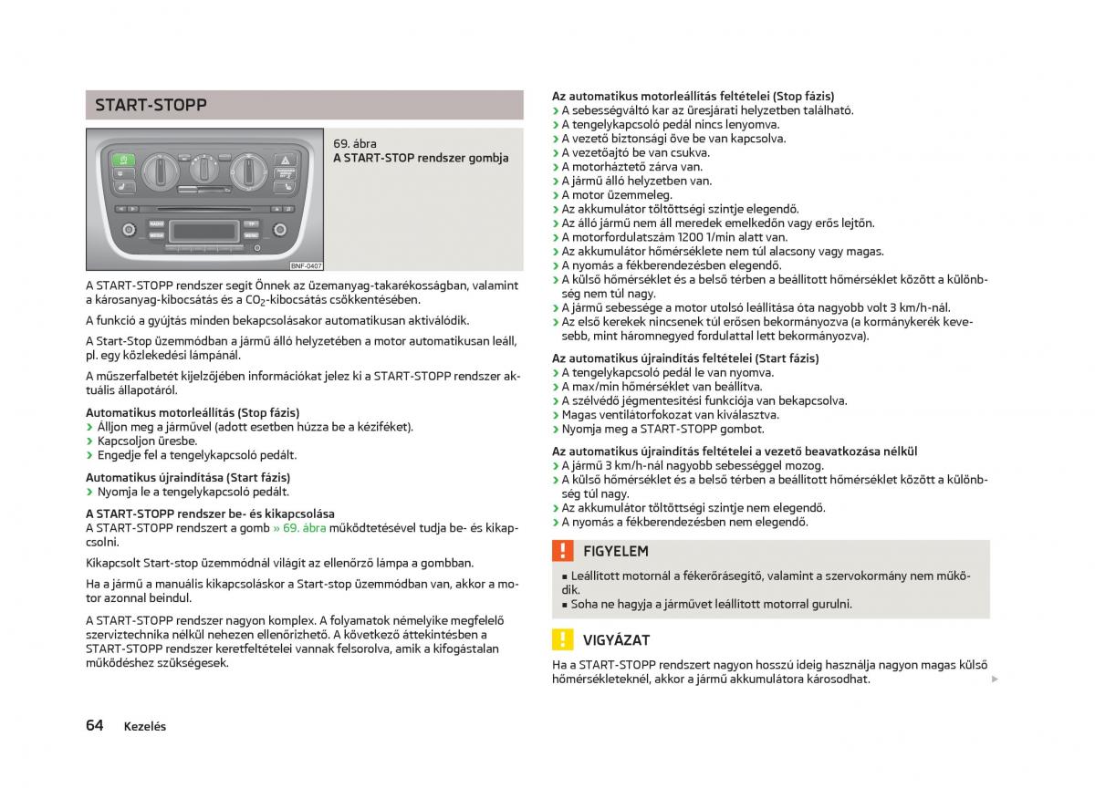 Skoda Citigo Kezelesi utmutato / page 66