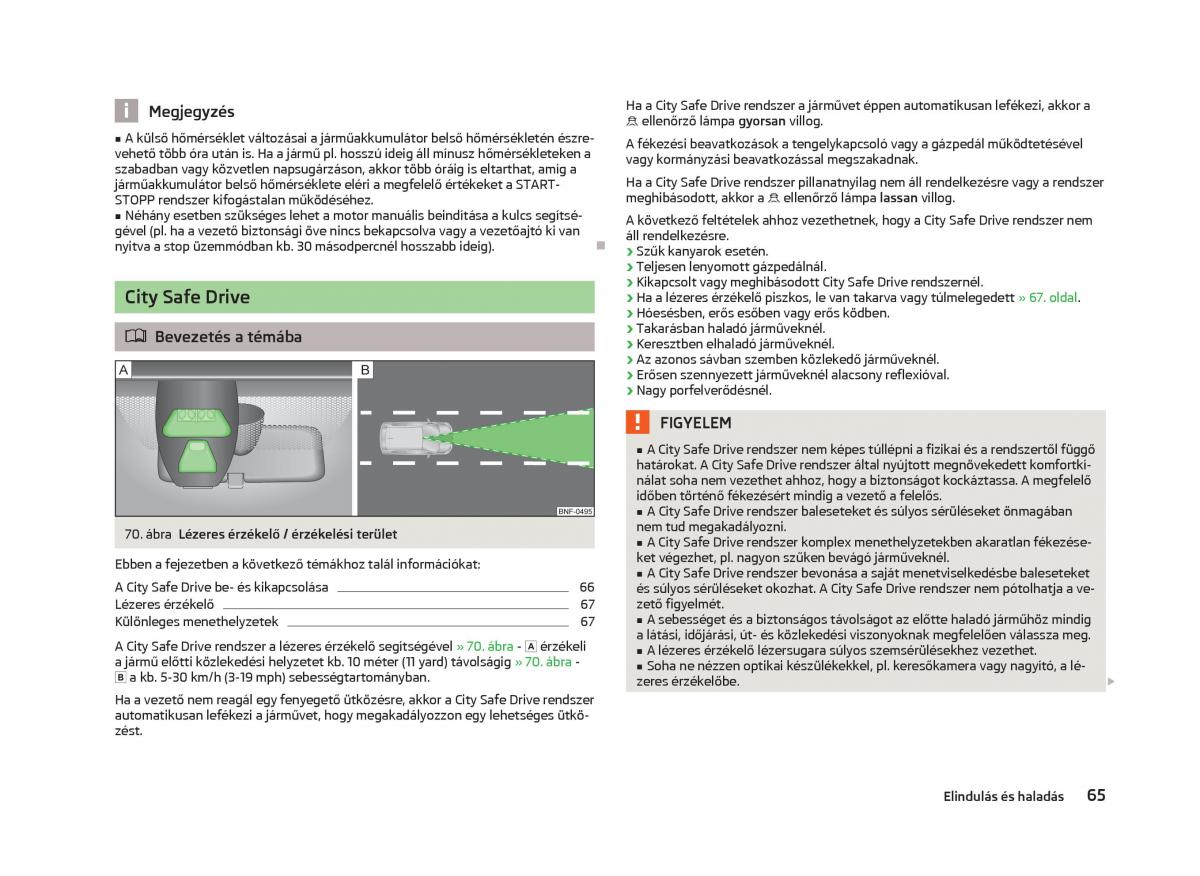 Skoda Citigo Kezelesi utmutato / page 67