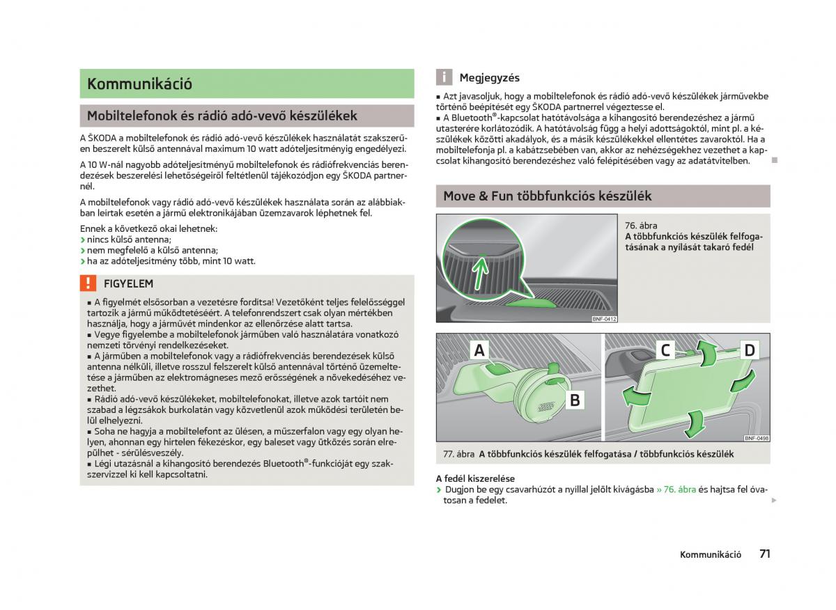 Skoda Citigo Kezelesi utmutato / page 73