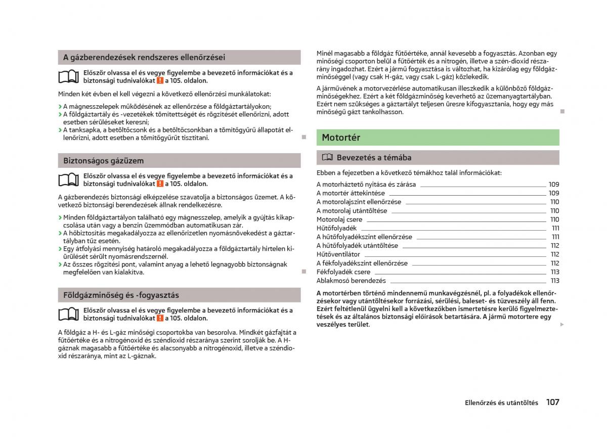 Skoda Citigo Kezelesi utmutato / page 109