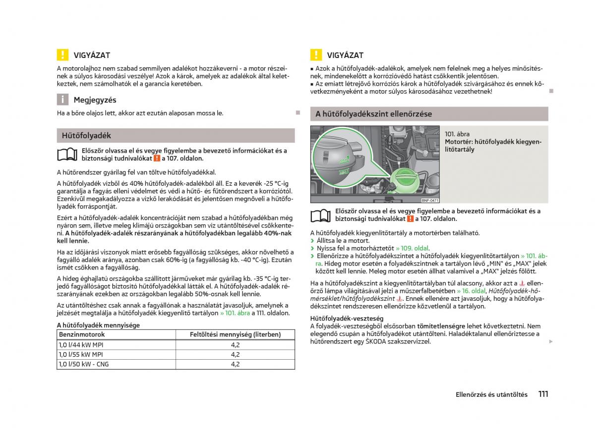 Skoda Citigo Kezelesi utmutato / page 113