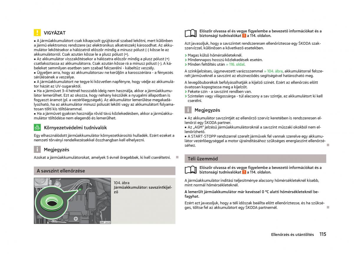 Skoda Citigo Kezelesi utmutato / page 117