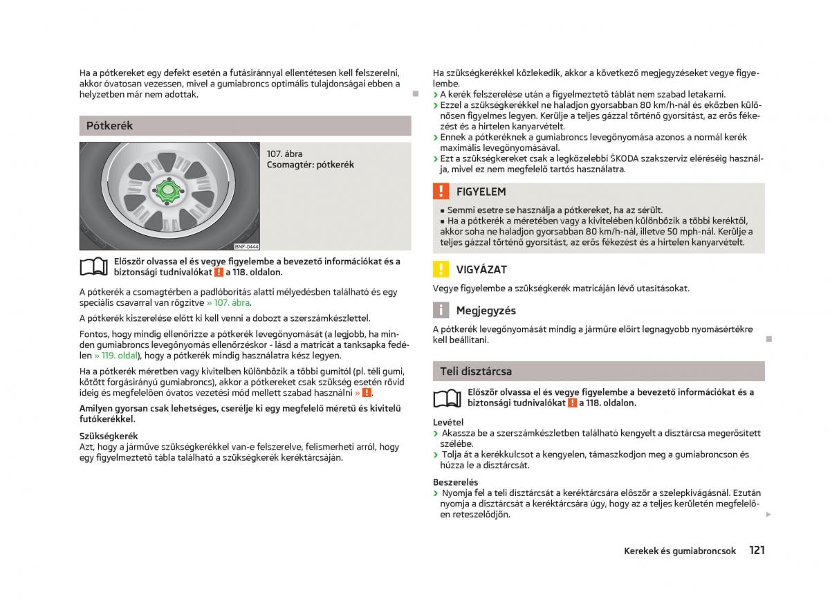 Skoda Citigo Kezelesi utmutato / page 123