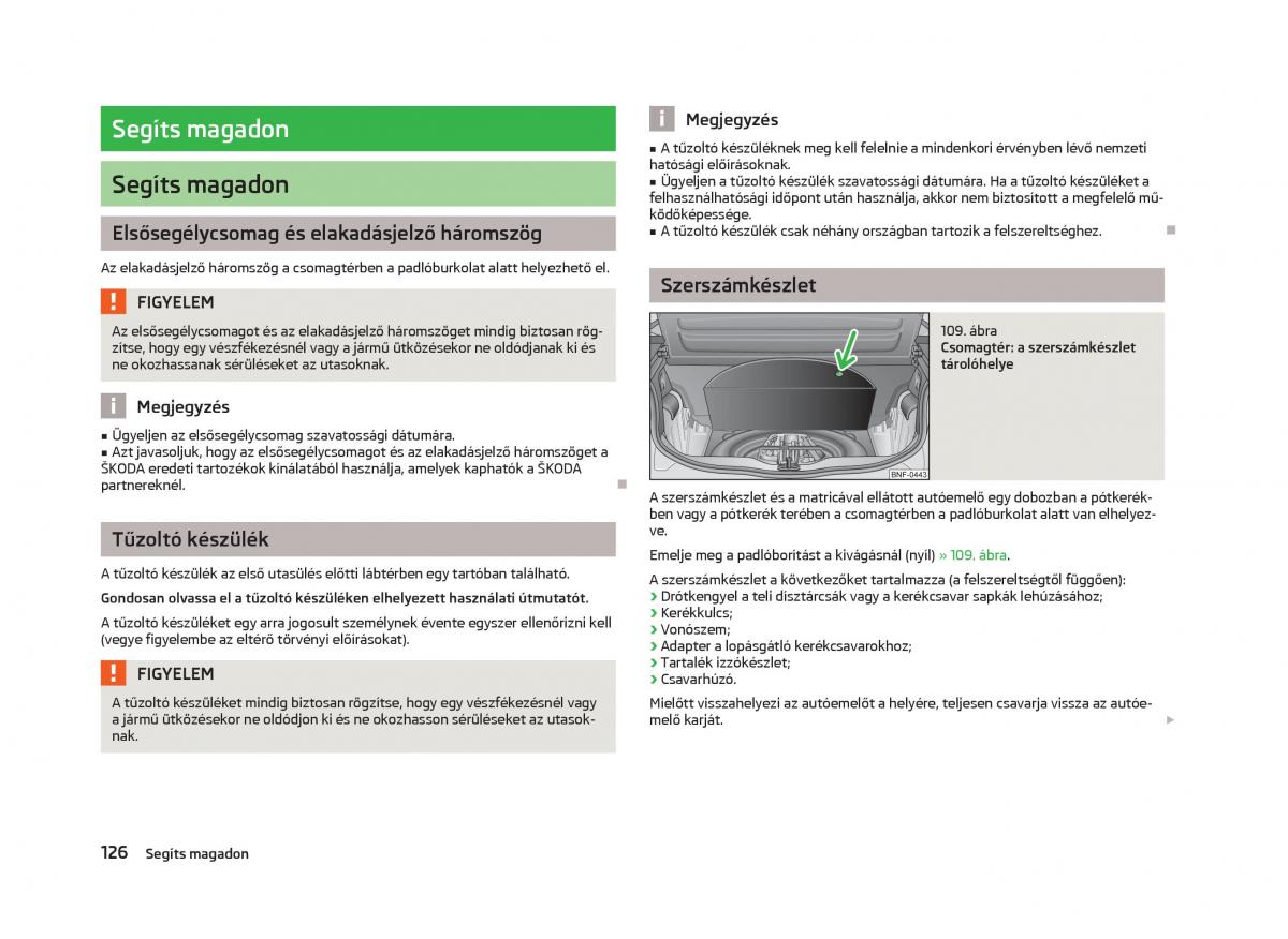 Skoda Citigo Kezelesi utmutato / page 128