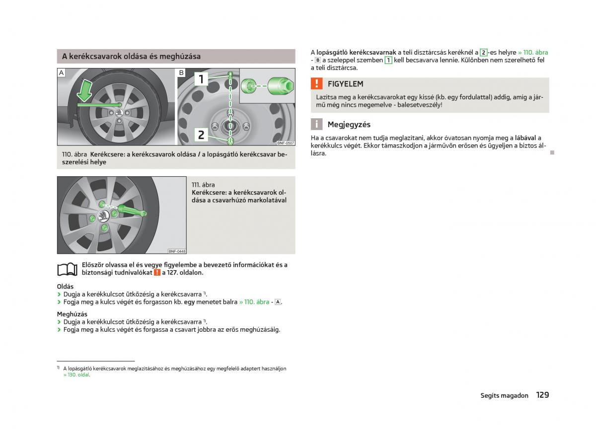 Skoda Citigo Kezelesi utmutato / page 131